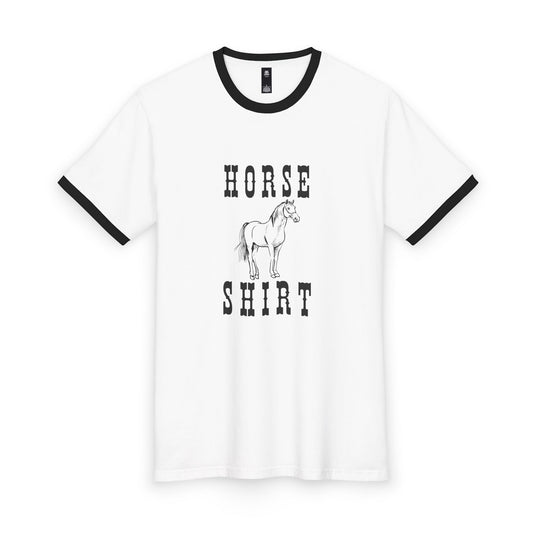 Horse Shirt Retro Ringer Tee