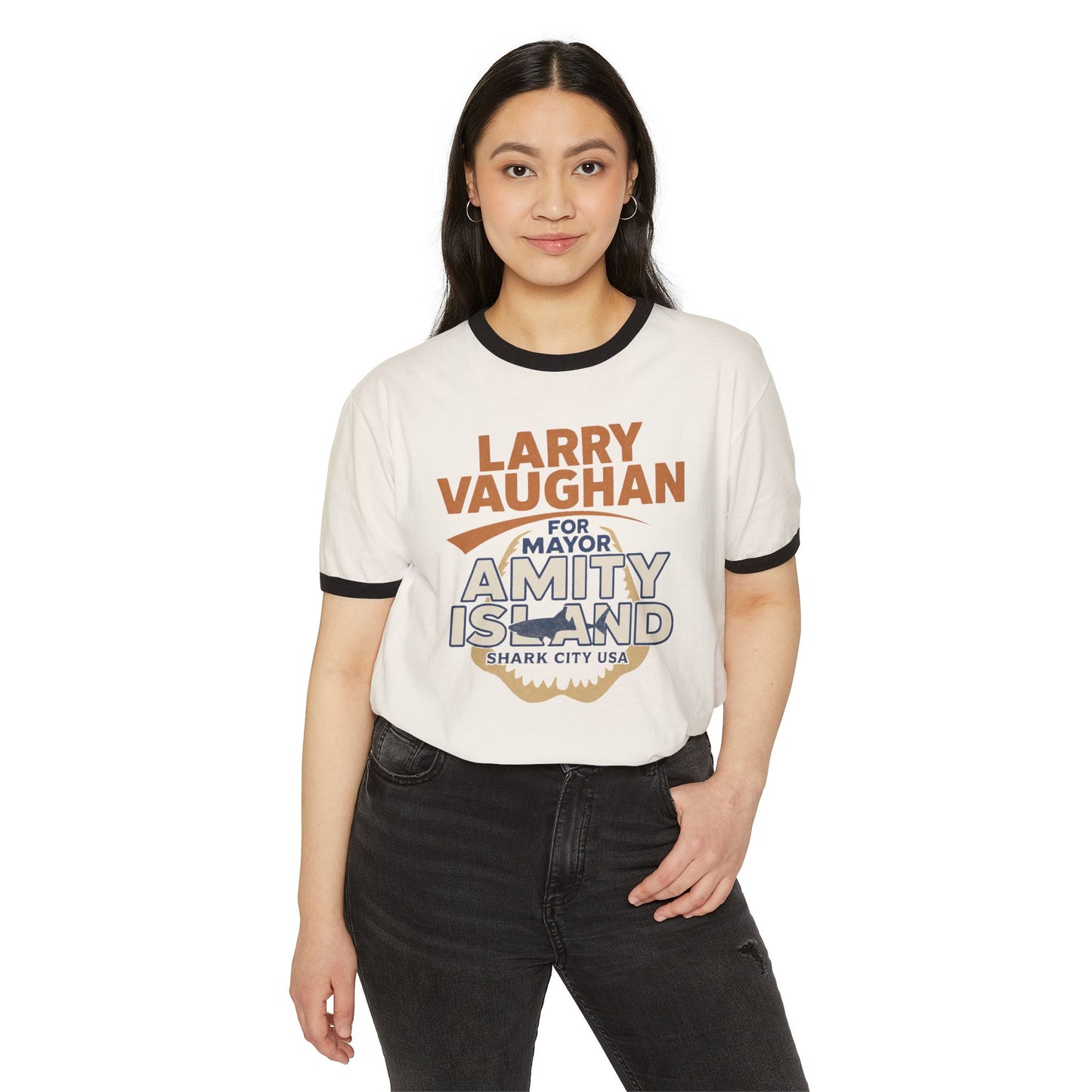 Jaws T-Shirt Larry Vaughan for Mayor of Amity Island Shirt