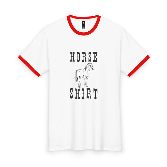 Horse Shirt Retro Ringer Tee