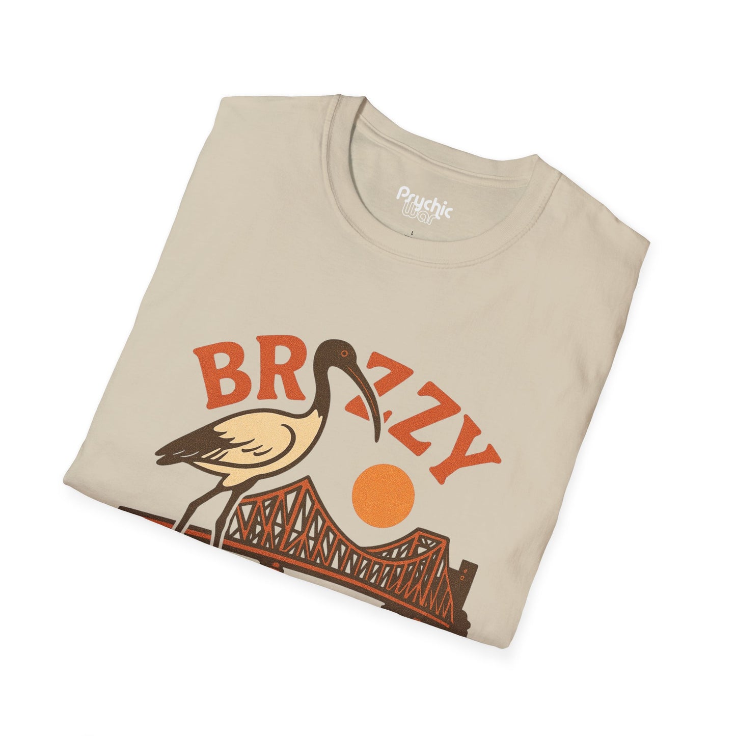 Retro Brisbane Story Bridge T-Shirt Brizzy Bin Chicken