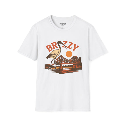 Retro Brisbane Story Bridge T-Shirt Brizzy Bin Chicken