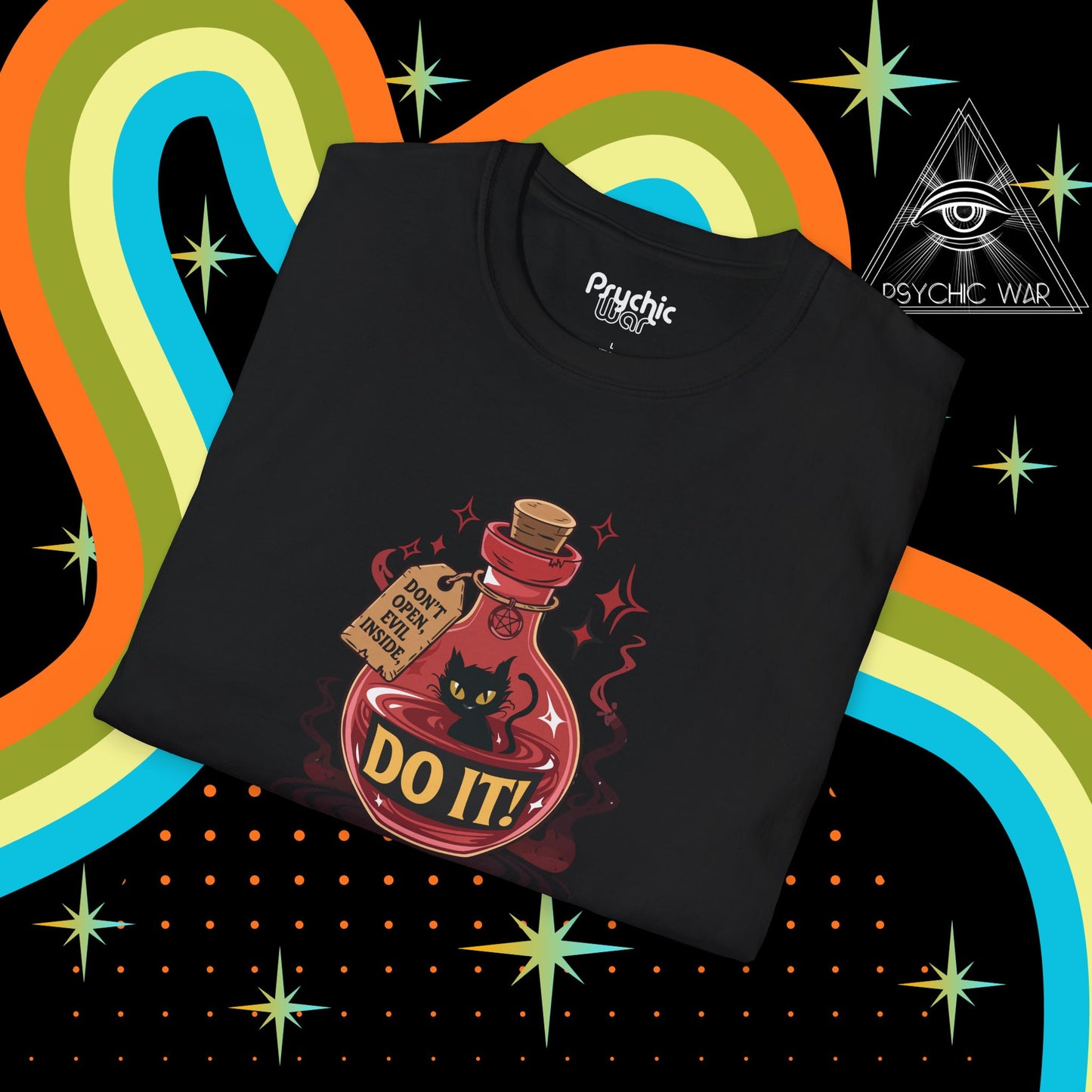 Evil Black Cat Shirt Spooky Kitty Potion TShirt