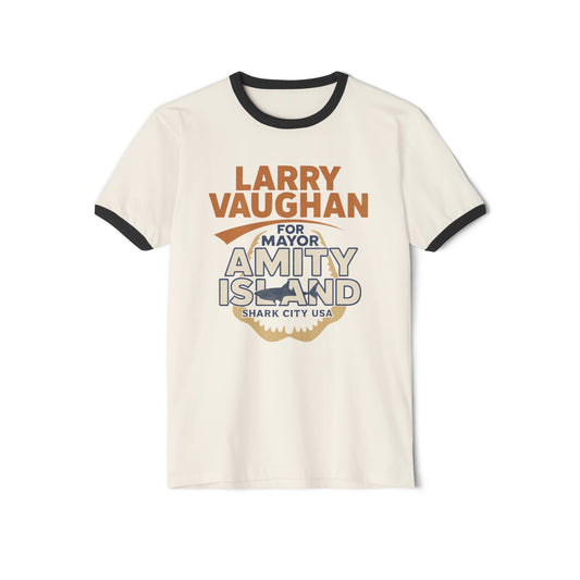 Jaws T-Shirt Larry Vaughan for Mayor of Amity Island Shirt