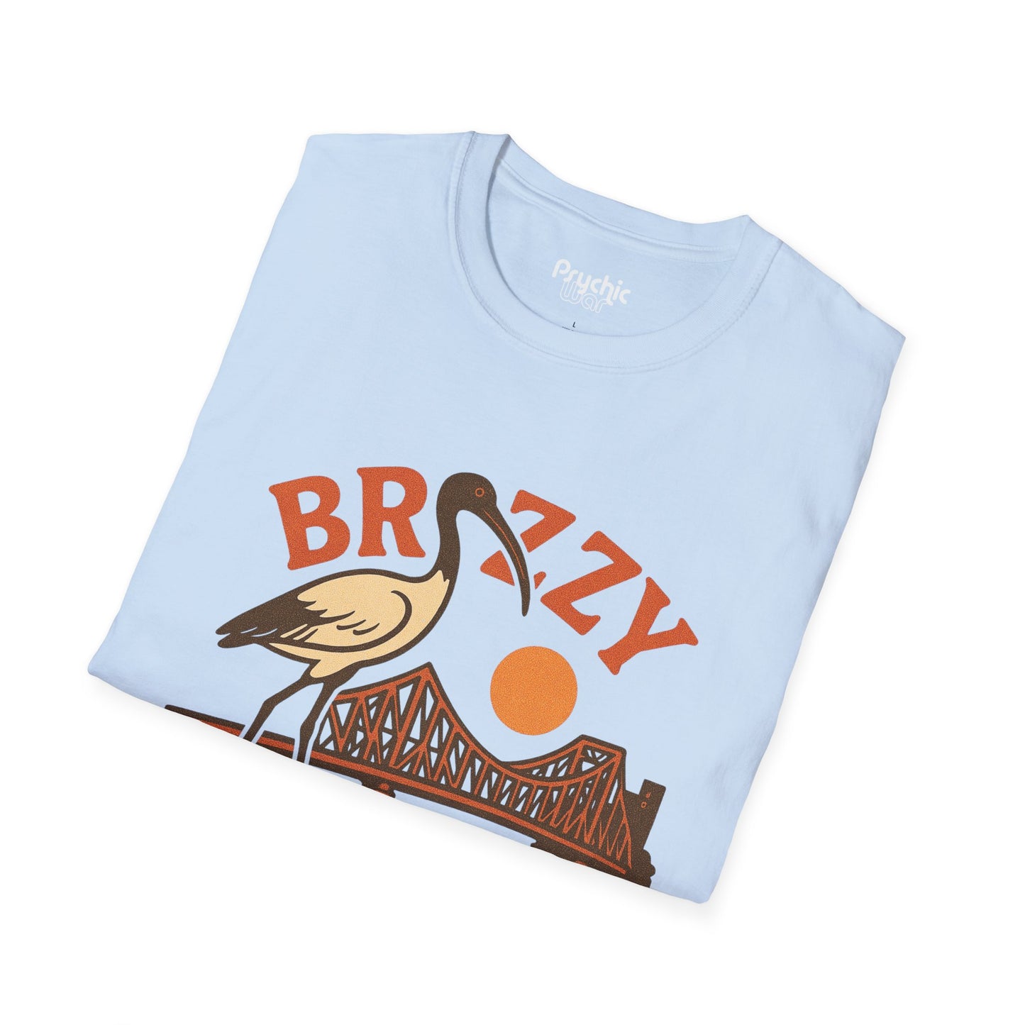 Retro Brisbane Story Bridge T-Shirt Brizzy Bin Chicken