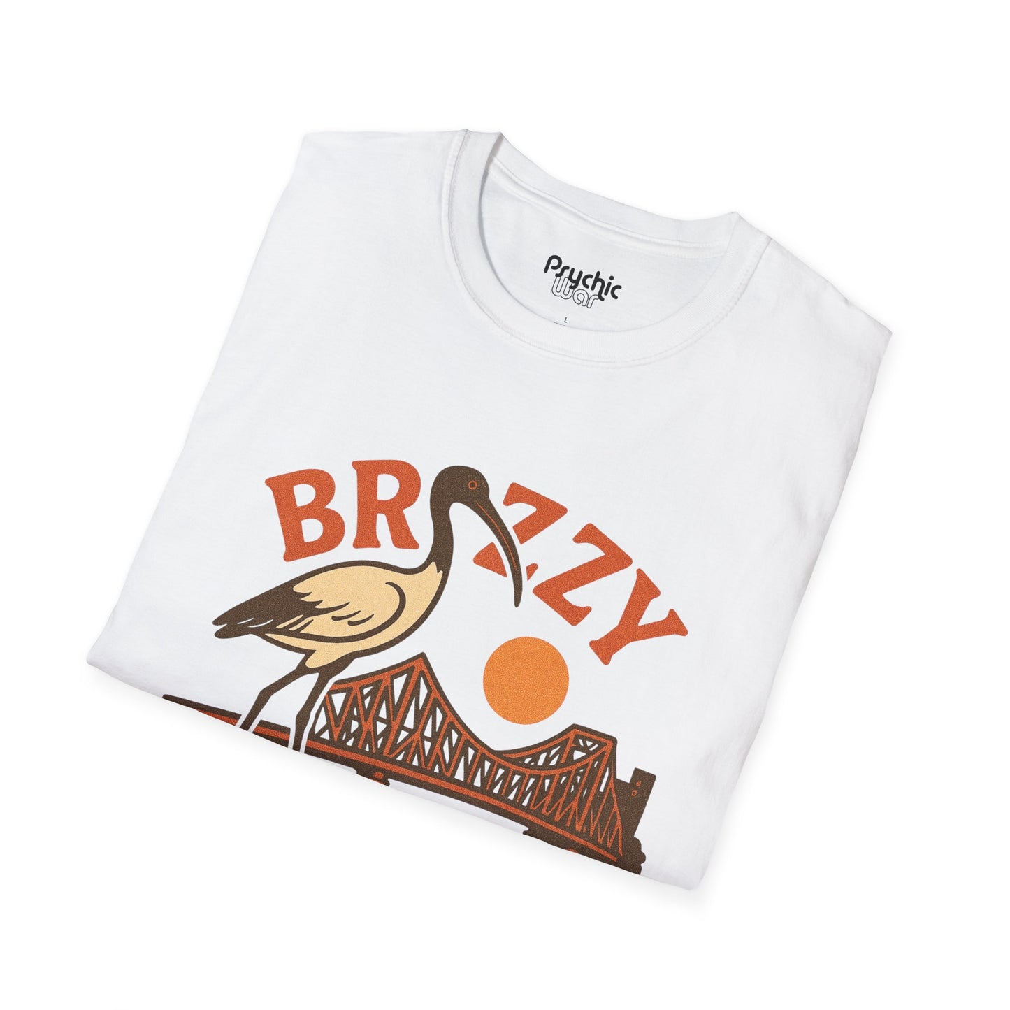 Retro Brisbane Story Bridge T-Shirt Brizzy Bin Chicken