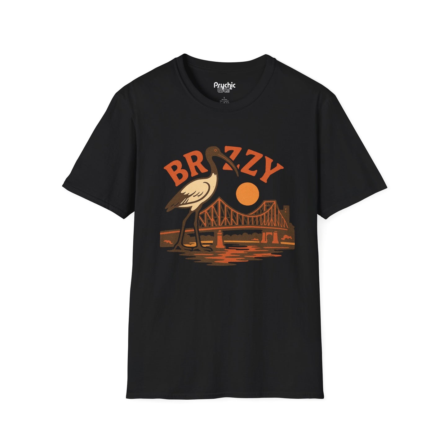 Retro Brisbane Story Bridge T-Shirt Brizzy Bin Chicken