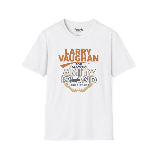 Larry Vaughan for Mayor Amity Island T-Shirt | Shark City USA Campaign Tee