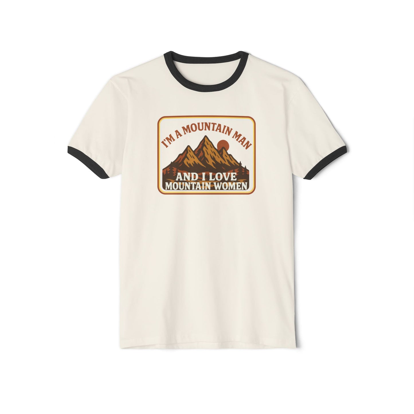 Mountain Man Retro Ringer Tee