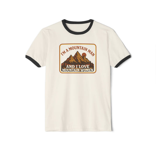 Mountain Man Retro Ringer Tee