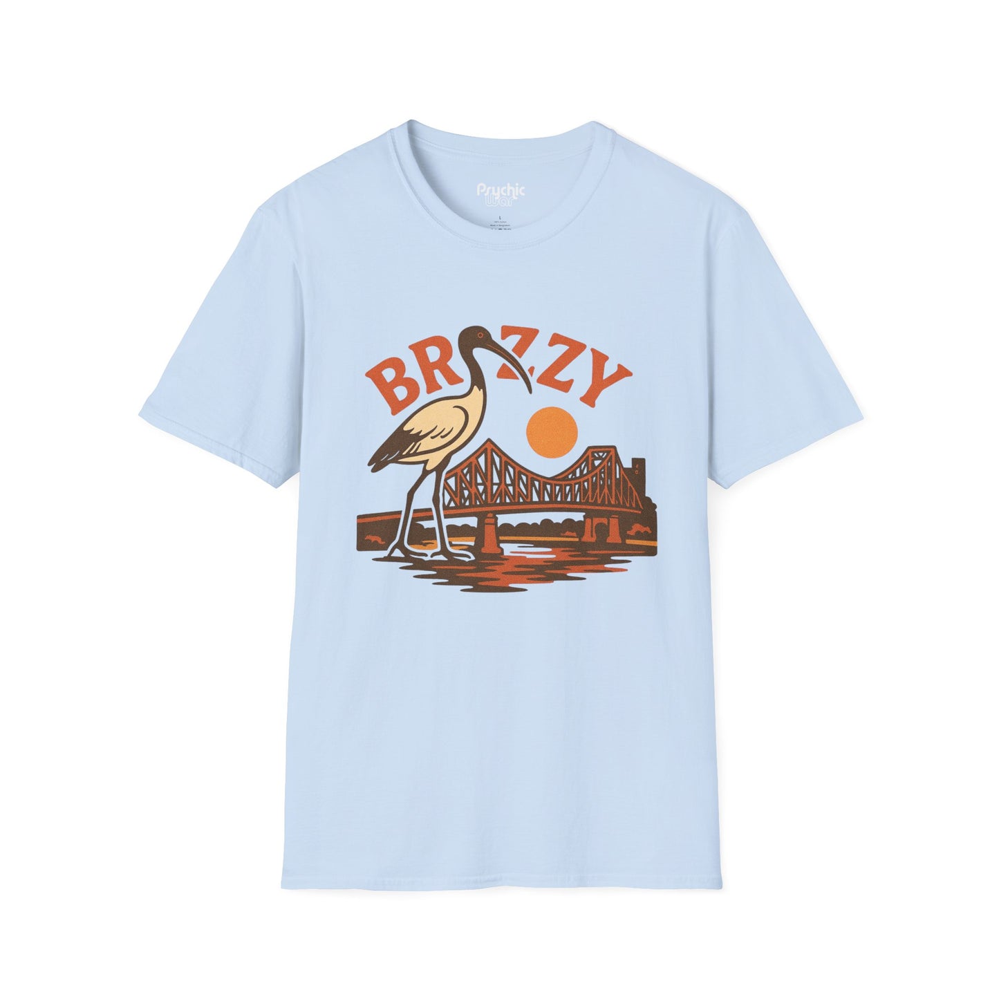 Retro Brisbane Story Bridge T-Shirt Brizzy Bin Chicken