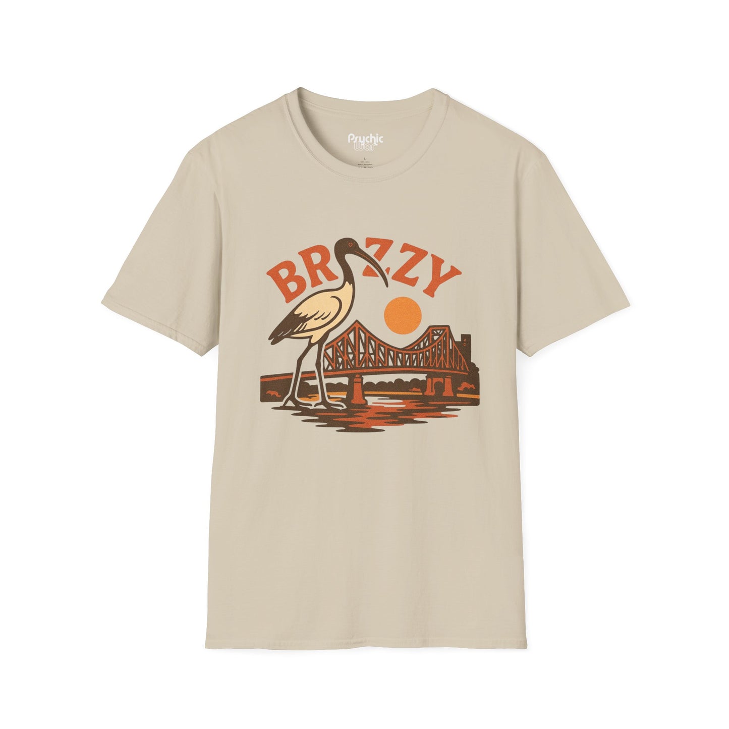 Retro Brisbane Story Bridge T-Shirt Brizzy Bin Chicken